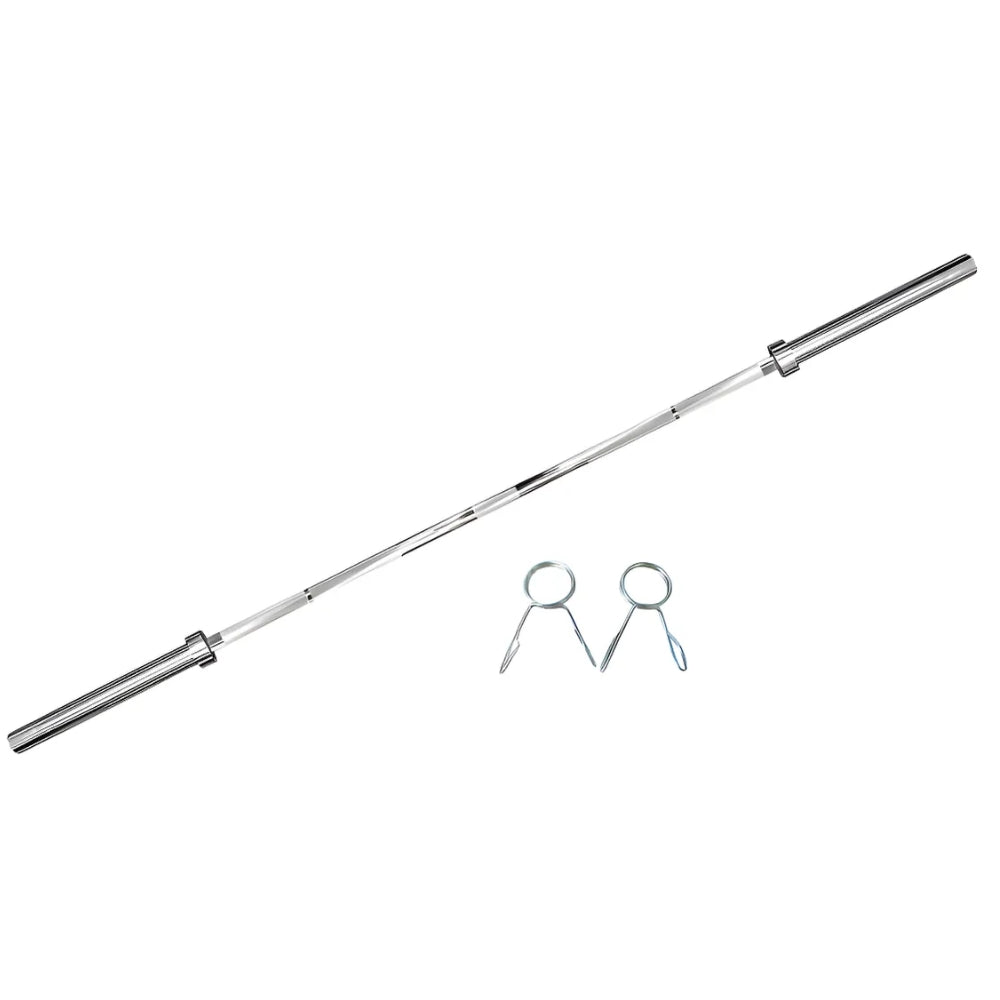 Barra olímpica de Crossfit 2.2m con baleros | Capacidad 1500 lbs