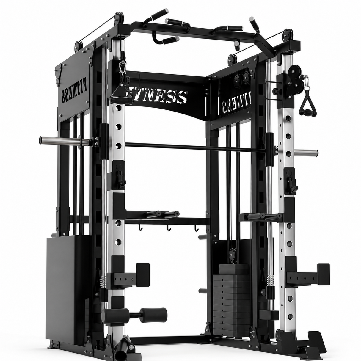 Paquete Ultimate Strength | Power Smith, Banco, Barra, Discos y Mancuernas