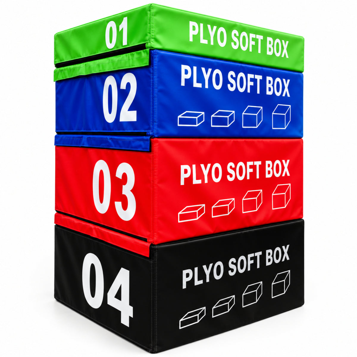 Set de 4 Cajones Pliométricos 15 a 60 cm