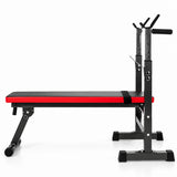 Banca Plana Plegable con Soporte para Barra