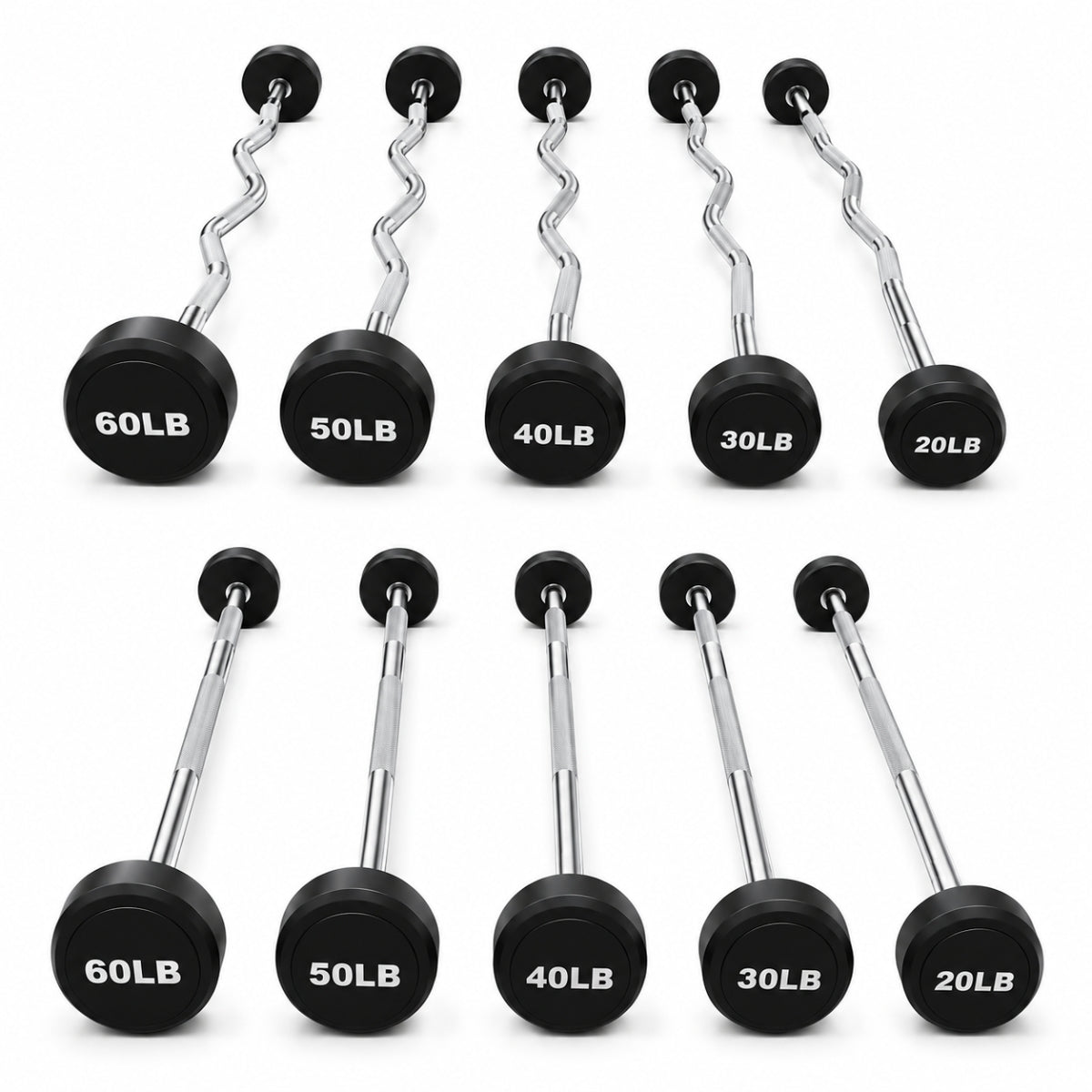 Set de 10 Barras de Peso Integrado 20-60 LB