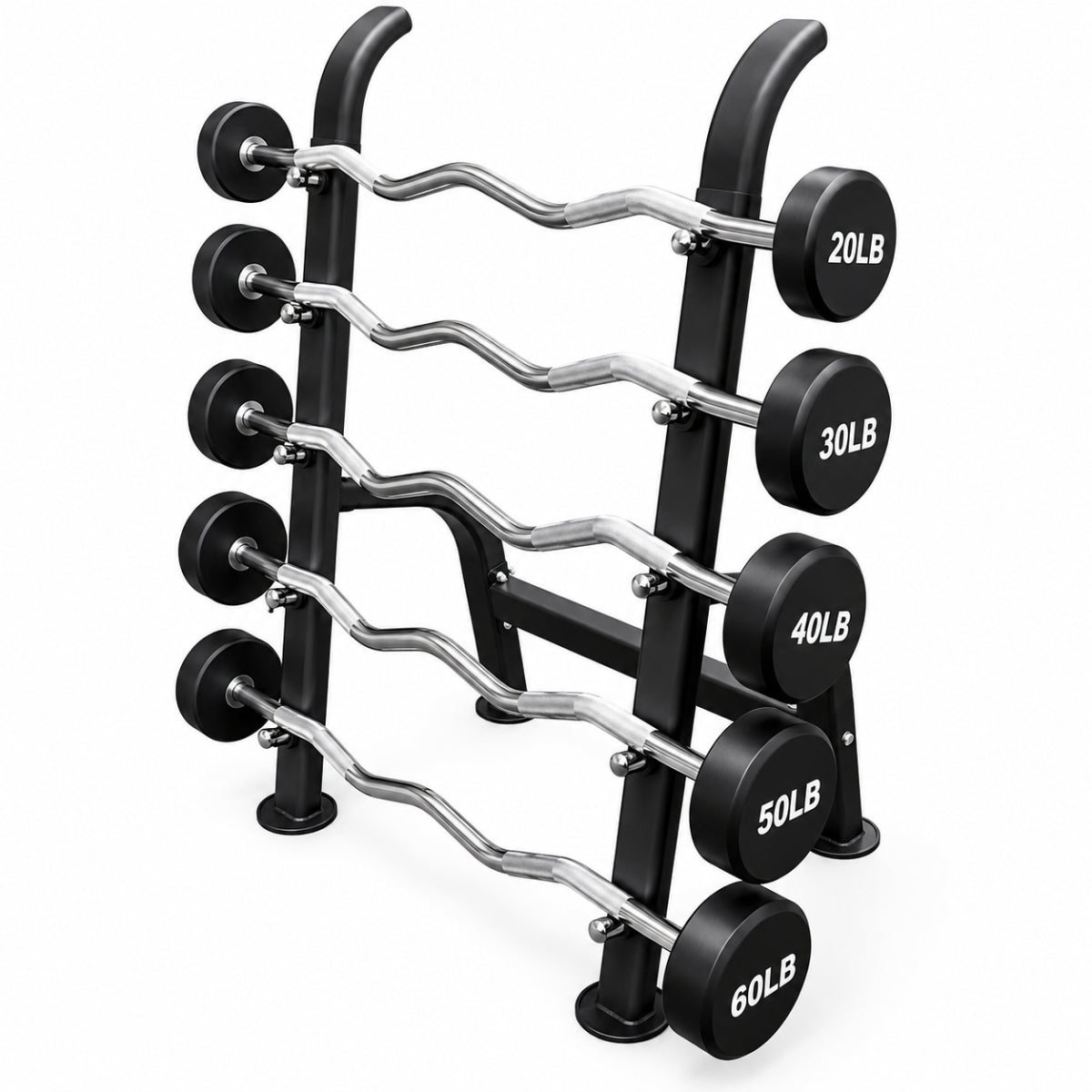 Rack con Barras Curvas de Peso Integrado 20–60 lbs