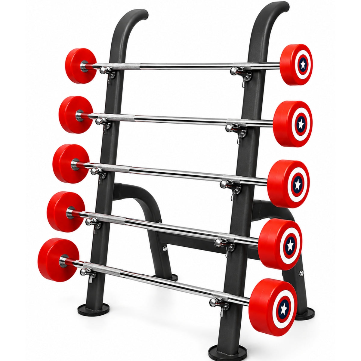 Rack con 5 Barras Rectas Heroicas de Peso Integrado 10–30KG