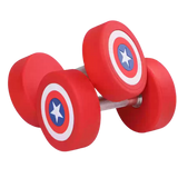 Par de mancuernas redondas del Capitan América image 1