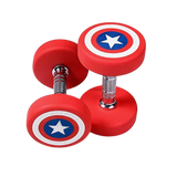 Par de mancuernas redondas del Capitan América image 0