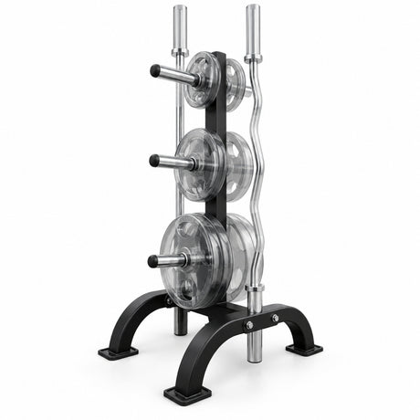 Rack para Discos y 2 Barras Olímpicas