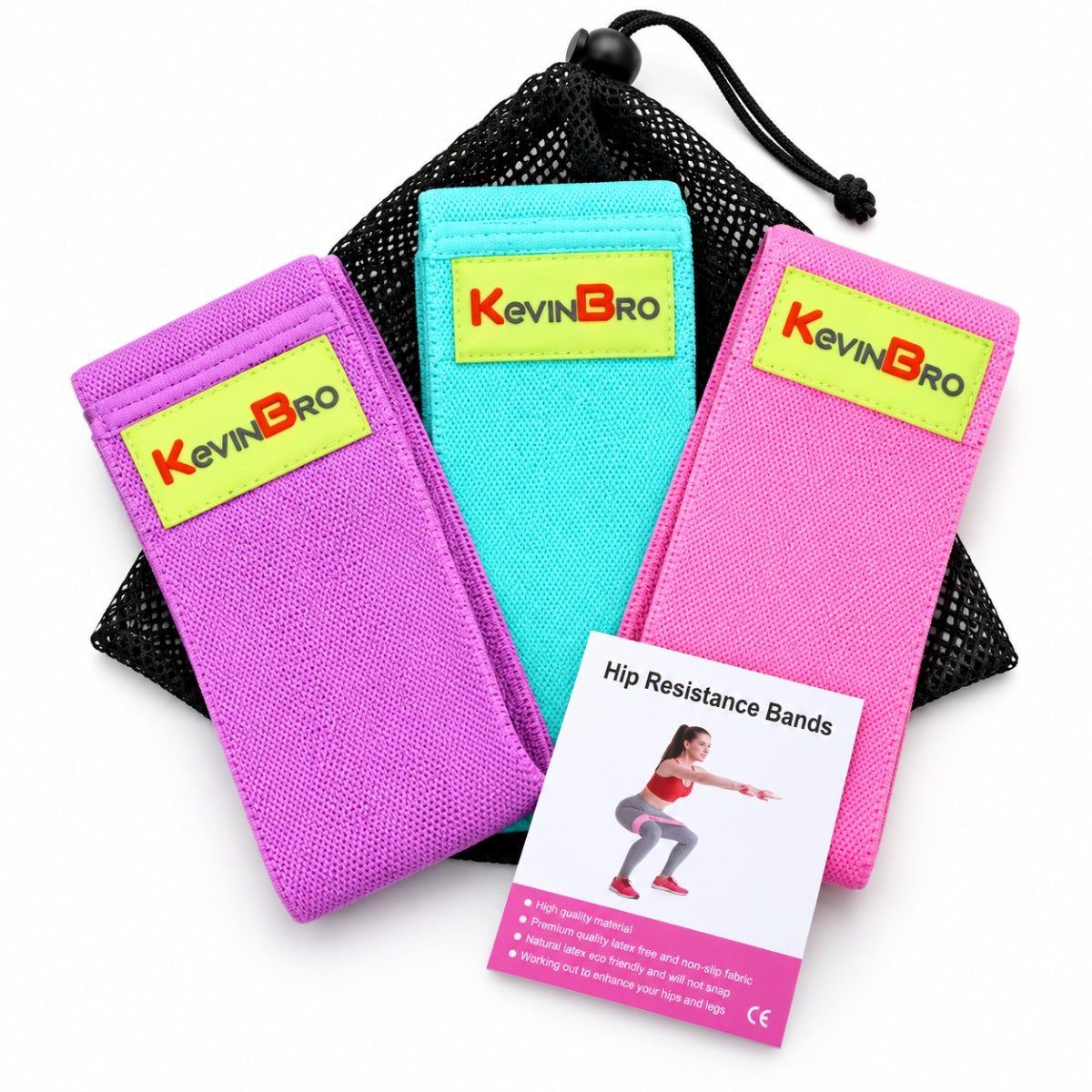Set 3 Bandas de Tela KB para Glúteos y Entrenamiento Funcional