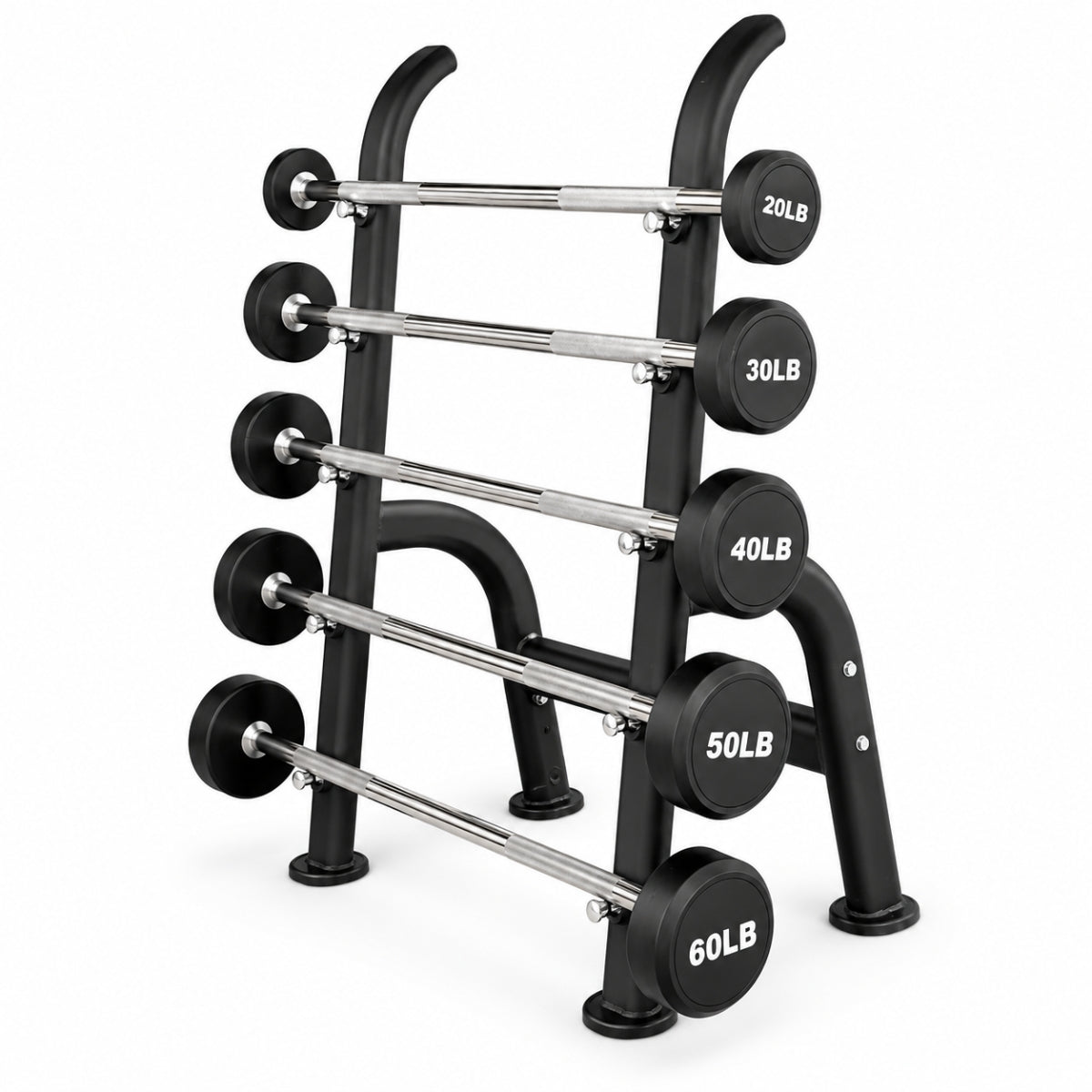 Set de 5 Barras Rectas con Peso Integrado (20–60 lbs)