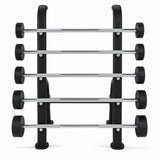 Set de 5 Barras Rectas con Peso Integrado (20–60 lbs)