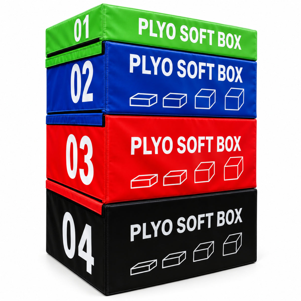 Set de 4 Cajones Pliométricos 15 a 60 cm