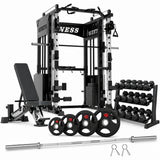 Paquete Ultimate Strength | Power Smith, Banco, Barra, Discos y Mancuernas