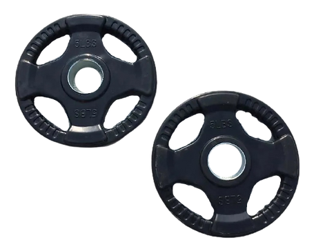 Par de discos olímpicos plastificados 2.5lbs - 45lbs image 2