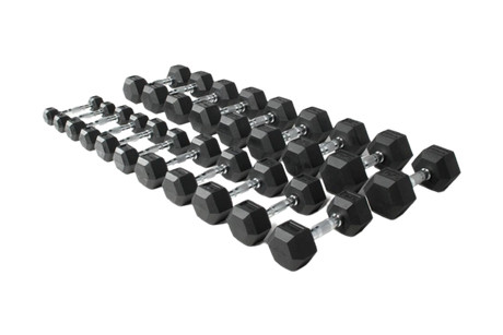 Set Mancuernas Hexagonales 5-50 lbs image 0